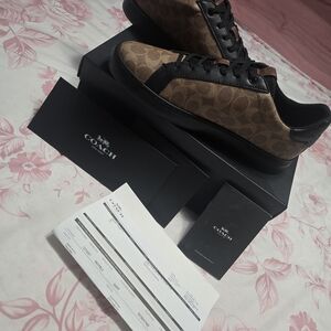 Coach Men's Tan and Black Sneakers